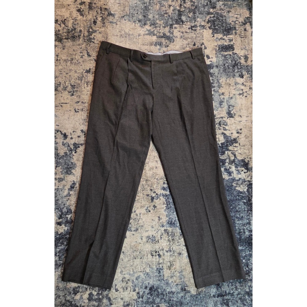 Ralph Lauren Mens Grey Pleated Dress Pants 38x30 Stretch Trousers